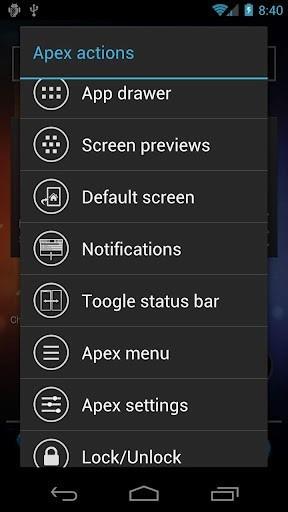 Apex launcher